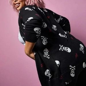 NWT Torrid Betsey Johnson Skull Cardigan